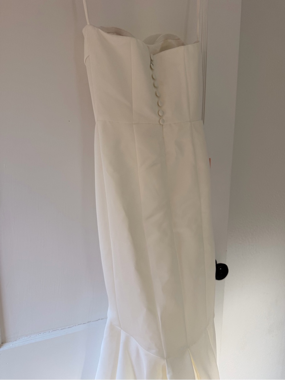 KissProm White Satin-Look Dress corset & mermaid bottom wedding dress - Picture 3 of 13
